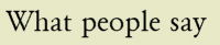 people say